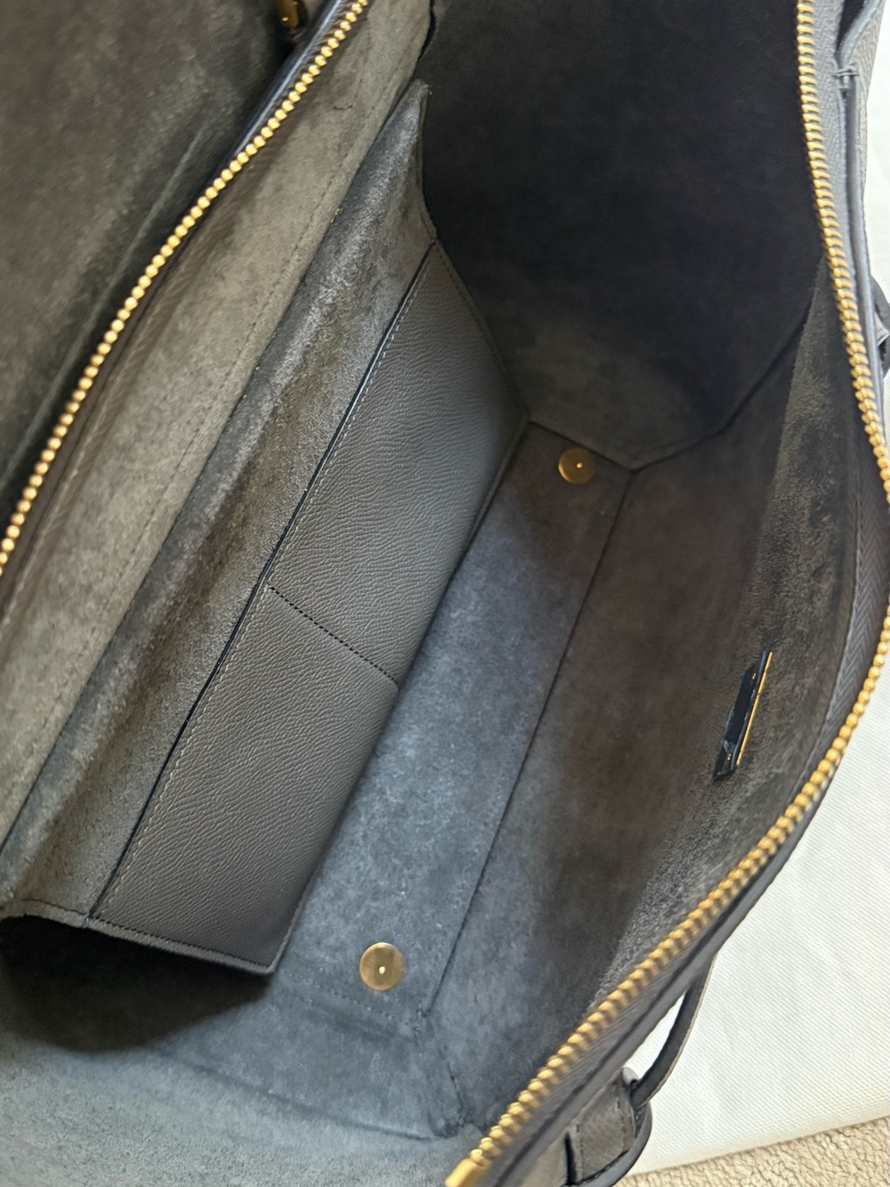 CELINE Mini Belt Bag - Gray Grained Calf Skin - Picture 4 of 8
